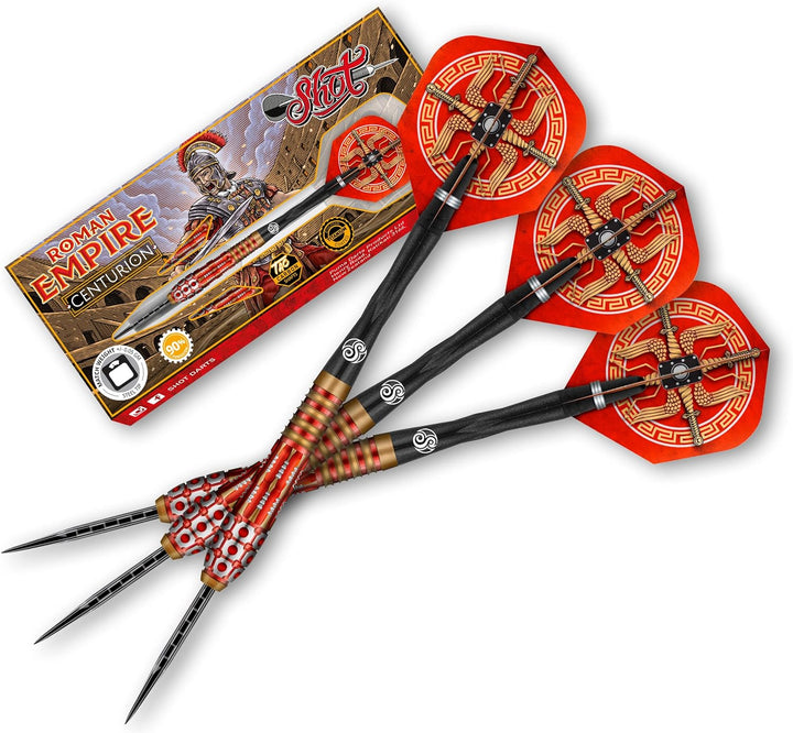 Shot Roman Empire Centurion Steel Tip Dart Set 90% Wolfram Pro Wurfpfeile Steel Tip Set Professional