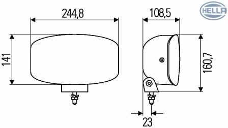 HELLA - Halogen-Fernscheinwerfer - Jumbo 320 - ECE-R7/E1 1655/ECE-R112 - 12/24V - 1FE 008 773-041 mi