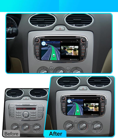 JOYX Android 12 Autoradio Passt für Ford Focus/Mondeo/S-Max/C-Max/Galaxy Navigation - GPS 2 Din - Ca