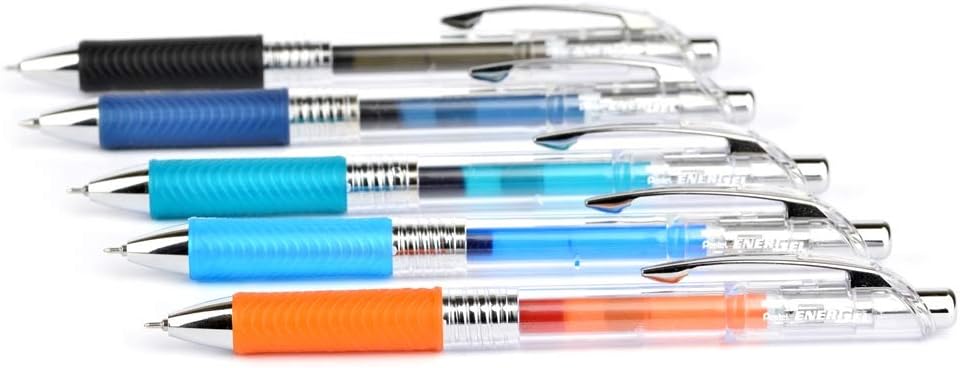 Pentel BL77TLE-CX EnerGel Pure Gel-Tintenroller mit Druckmechanik, 0,7 mm Kugeldurchmesser = 0,35 mm