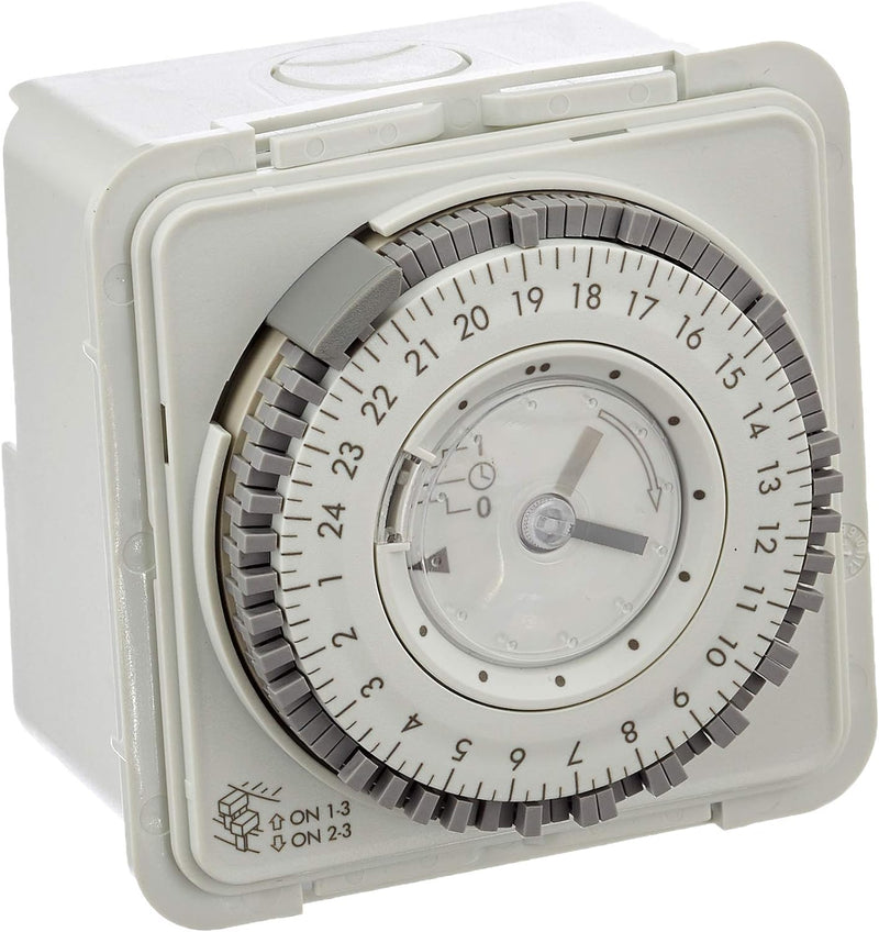 VEMER VP884100 NAPA D Elektromechanisch Zeitschaltuhr mit Steckreitern mit Tagesprogrammierung, Scha