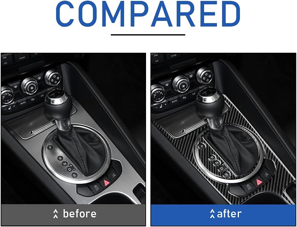 KUNGKIC Kohlefaser Auto Schalthebelknauf Konsole Media Panel Abdeckung Für Audi TT zubehör innenraum