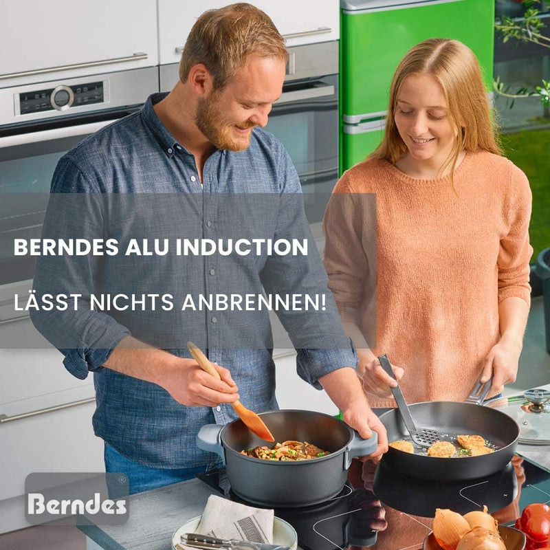 Berndes 11325 Alu Induction Schmorpfanne 24 cm Aluminium schwarz