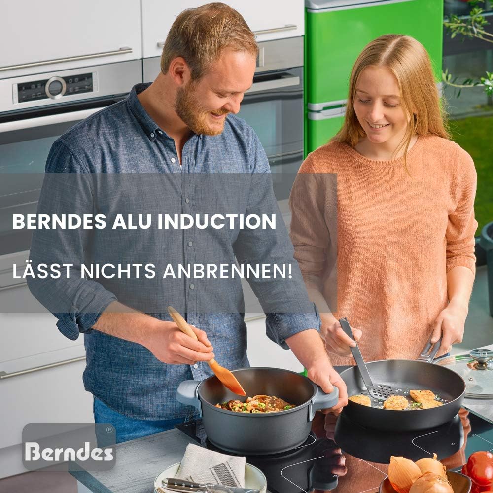 Berndes 11313 Induction 20 cm 20cm-Alu Induktion-Bratpfanne mit Antihaft-Beschichtung, Aluguss-Pfann