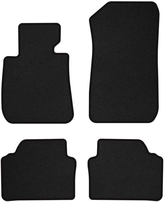 M MOTOS Velours Premium fussmatten Auto kompatibel mit BMW 3er E90 2004-2011 - Premium, Leder, Rot-B