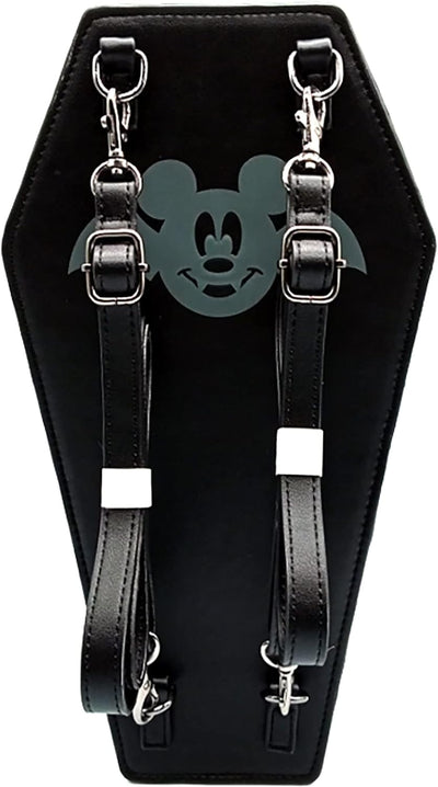 loungefly X LASR Exklusive Disney Count Mickey Sarg wandelbare Crossbody-Tasche – niedliche Rucksäck