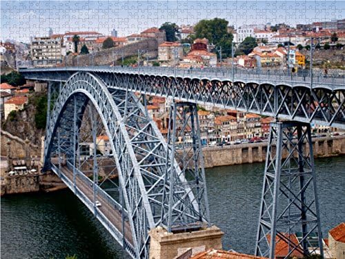 CALVENDO Puzzle Porto - Brücke Ponte Dom Luís I - Portugal 1000 Teile Lege-Grösse 64 x 48 cm Foto-Pu