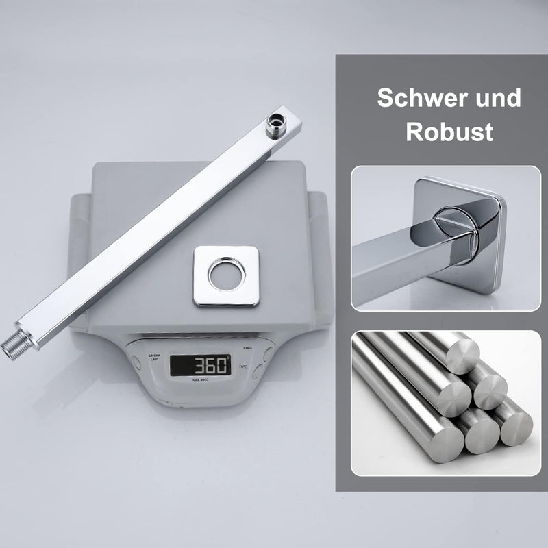 JOHO Bombenfester Brausearm Wandarm für Kopfbrause Regenduschkopf mit zulässiger Belastung ca.52Kg B