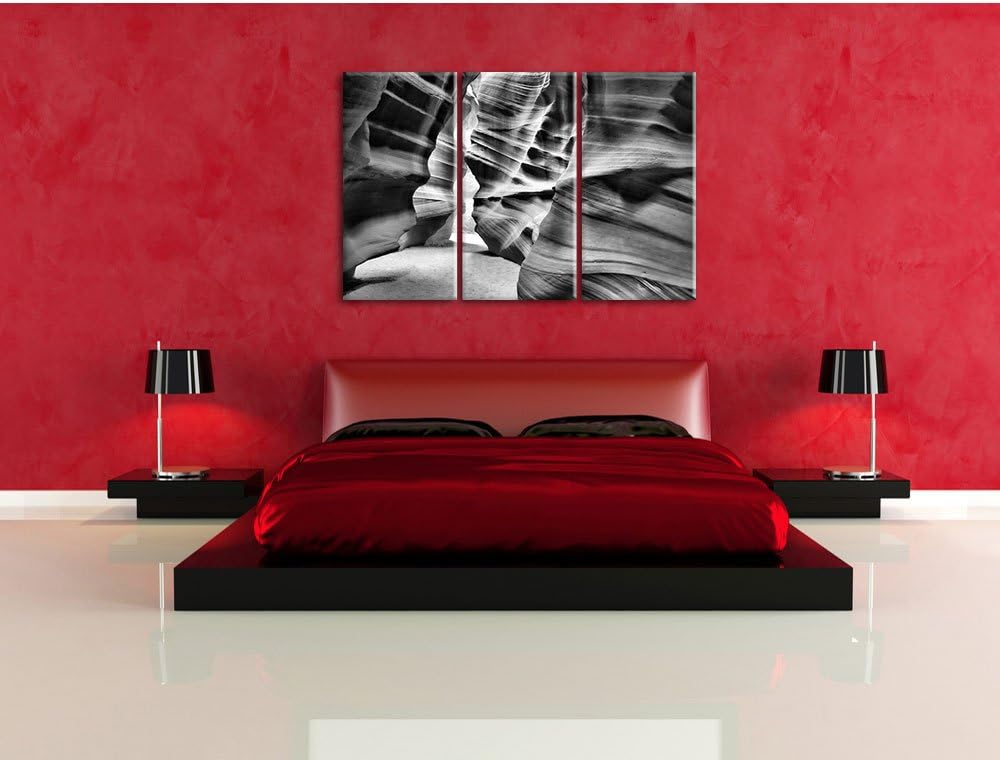 Pixxprint Antelope Canyon Arizona als Leinwandbild/Grösse: 3 Teilig (120x80) / Wandbild/Kunstdruck/f