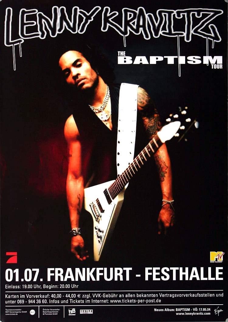 Lenny Kravitz - Calling All Angels, Frankfurt 2004 » Konzertplakat/Premium Poster | Live Konzert Ver