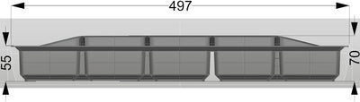 Generic Lana Solution Besteckeinsatz für 60er Schublade, 473,5 mm x 497 mm, weiss