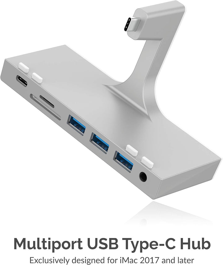SABRENT iMac USB C Hub aktiv 3.2 Gen1 mit netzteil, 4K HDMI, 3.2 Gen2 Port + 3 USB 3.2 gen1, SD/Micr