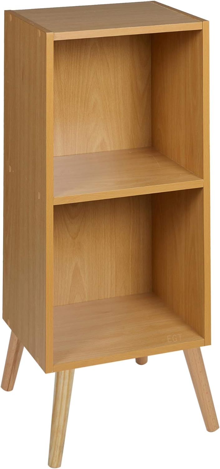 URBNLIVING Bücherregal aus Holz, skandinavischer Stil, Beine, Buche, Beine Beech Bookcase Beine aus