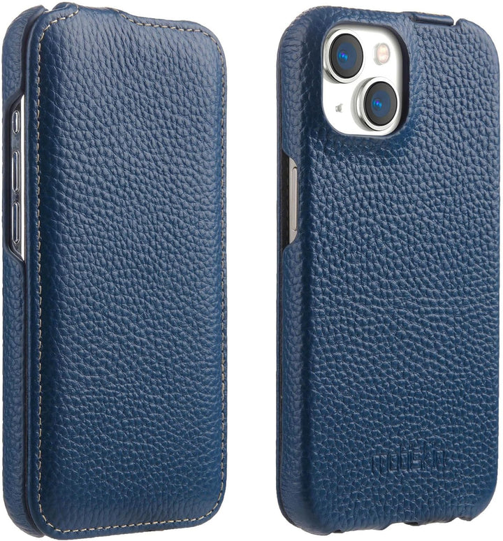 Mobiskin Hülle passend für iPhone 15 (6,1 Zoll), Handyhülle mit beschichtetem Leder, Flip Case, Schu