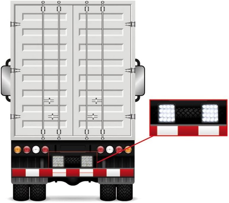 AdLuminis LED Rückfahrscheinwerfer 25 Watt 2700 Lumen, Arbeitsscheinwerfer mit ECE R23 Zulassung, 35