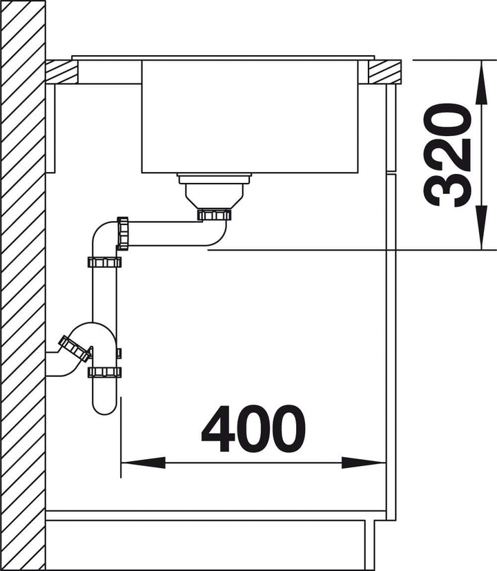 BLANCO DALAGO 45 | SILGRANIT anthrazit | Einbauart: Einbau von Oben | mit Ablauffernbedienung | 45er