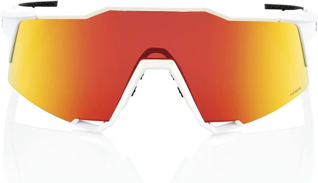 100% GAFAS Speedraft - Soft Tact Off White - Hiper Red Multilayer Mirror Linse