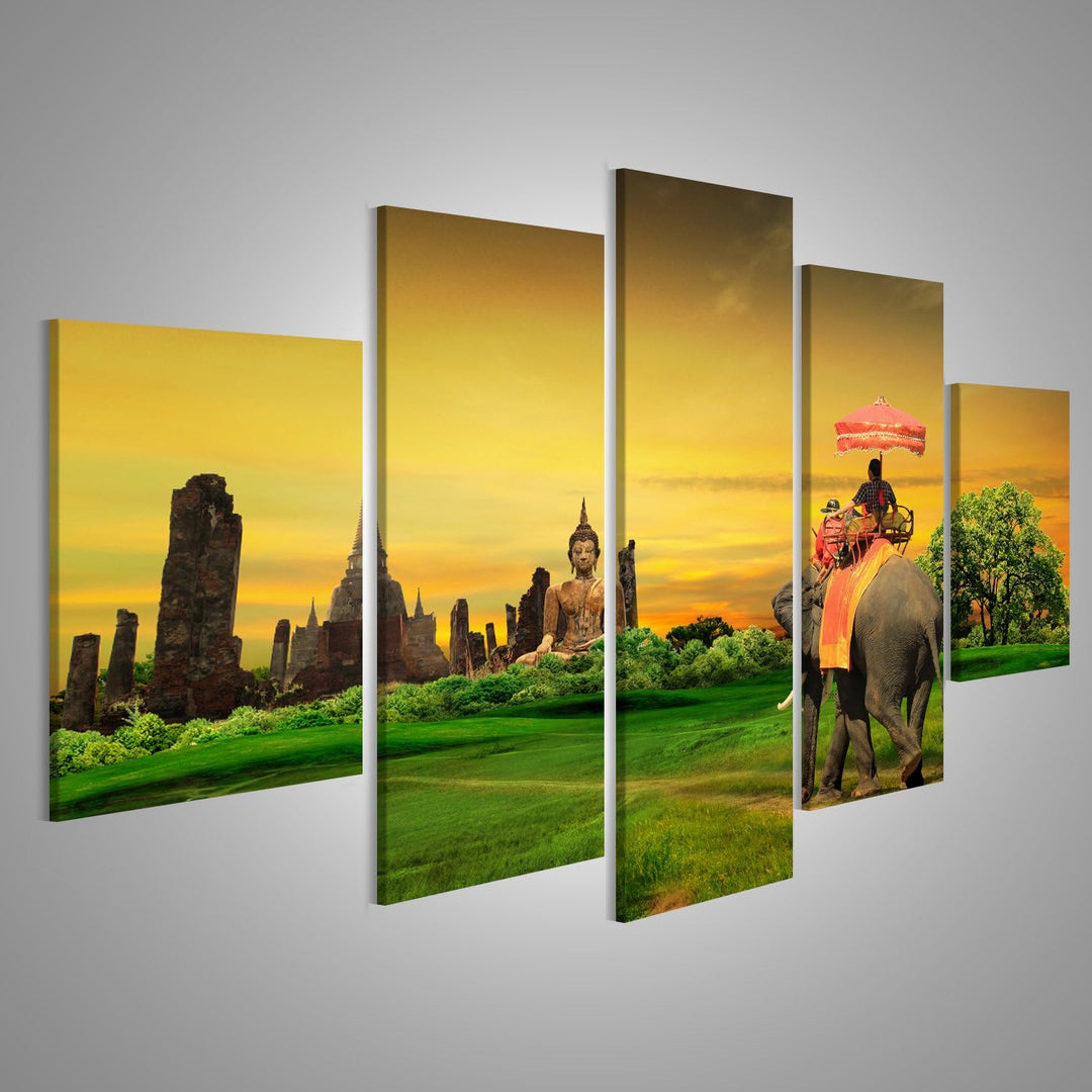 islandburner Bild auf Leinwand Thailändische Landschaft Thailand des Sonnenuntergangs Wandbild, Post