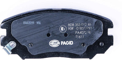 HELLA PAGID 8DB 355 012-461 Bremsbelagsatz - T1611 - Dicke/Stärke: 18mm - Bremssystem: Mando - mit a