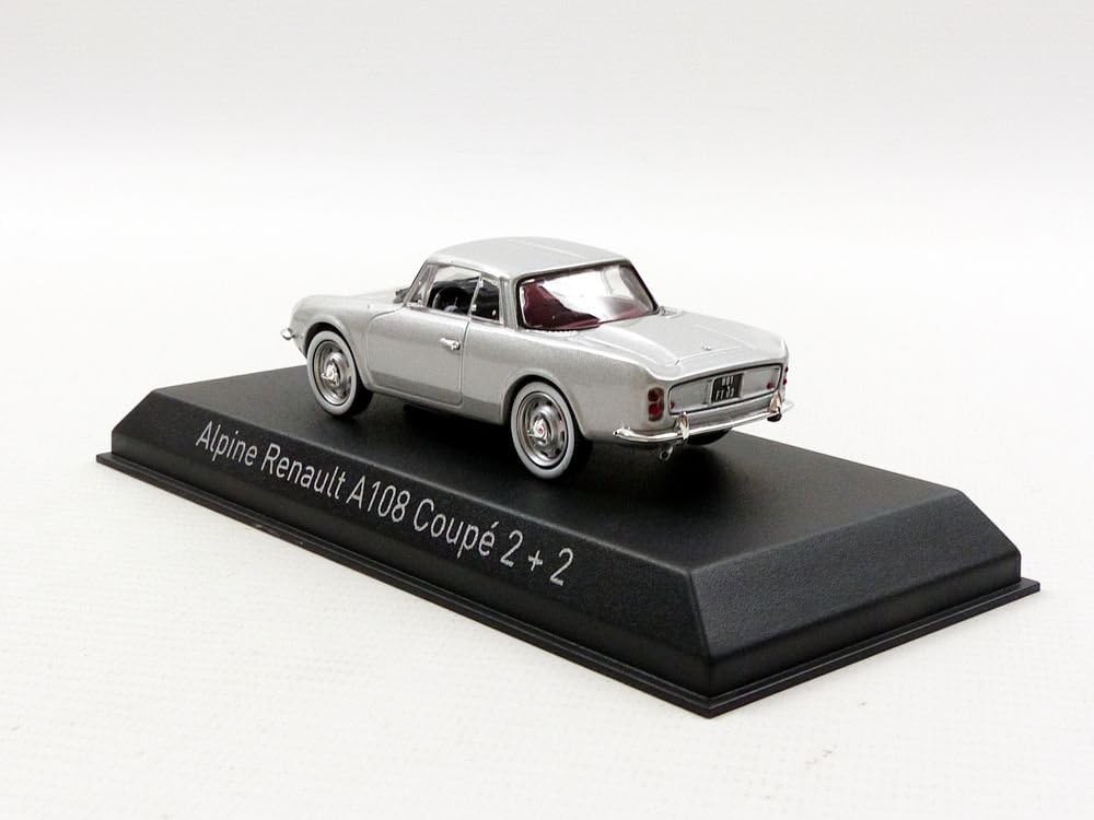 Norev- Alpine Renault A 108 Coupe 1961 Miniatur-Fahrzeug, Silber, Massstab 1:43