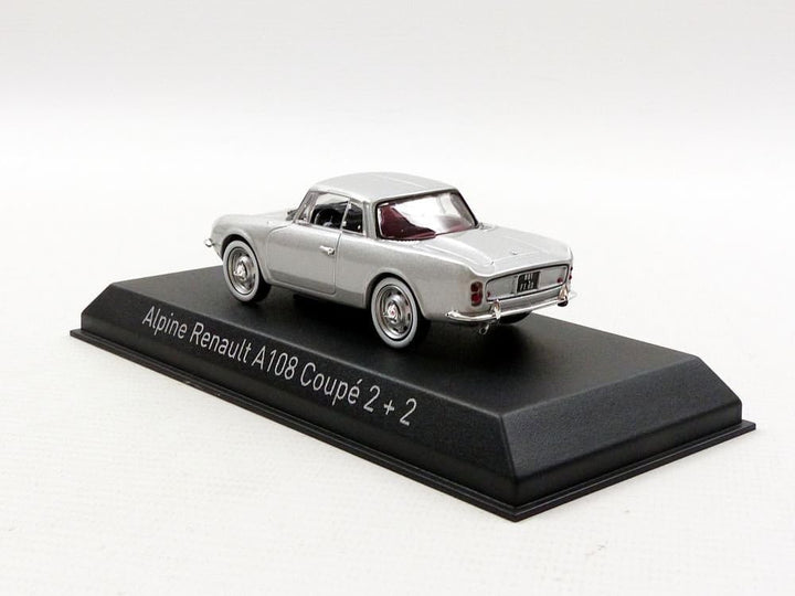 Norev- Alpine Renault A 108 Coupe 1961 Miniatur-Fahrzeug, Silber, Massstab 1:43