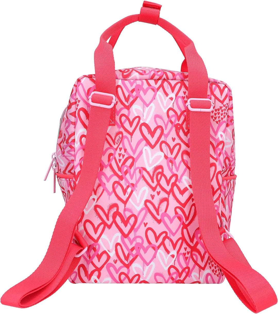 Depesche 12232 TOPModel One Love-Rucksack für Kinder in Rot und Rosa, mit Plüschherz, Tasche mit ver