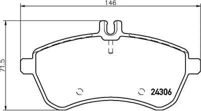 HELLA PAGID 8DB 355 012-581 Bremsbelagsatz - T1622 - Dicke/Stärke: 20.6mm - Bremssystem: Lucas - für