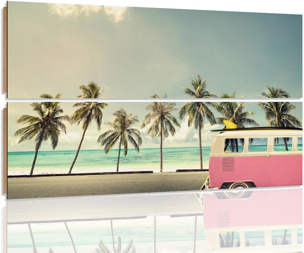 Feeby. Wandbilder - 2 Teile - 60x60 cm - rechteckige Form Bilder Kunstdrucke Deko PanelMEER, STRAND,