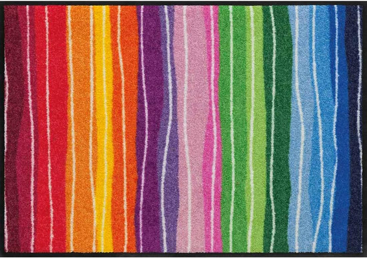 Salonloewe Fussmatte Wavy Lines Streifen Bunt 50x75 cm 1 B, 1 B
