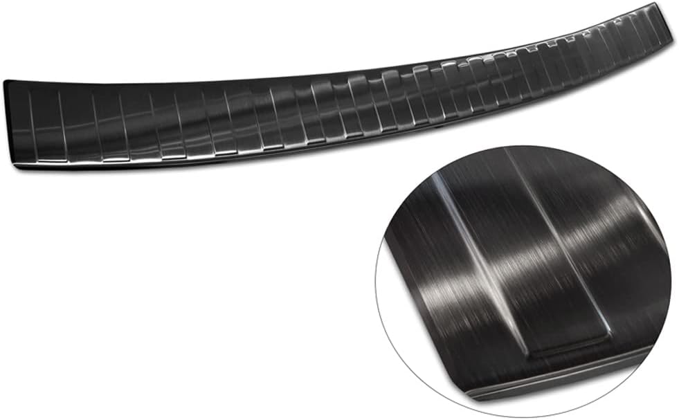 Avisa Schwarz Edelstahl Heckstossstangenschutz kompatibel mit Skoda Karoq Facelift 2022- + Sportline