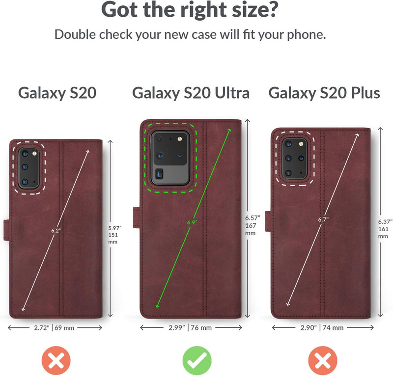 Snakehive Galaxy S20 Ultra 5G Hülle Leder | Stylische Handyhülle mit Kartenhalter & Standfuss | Hand