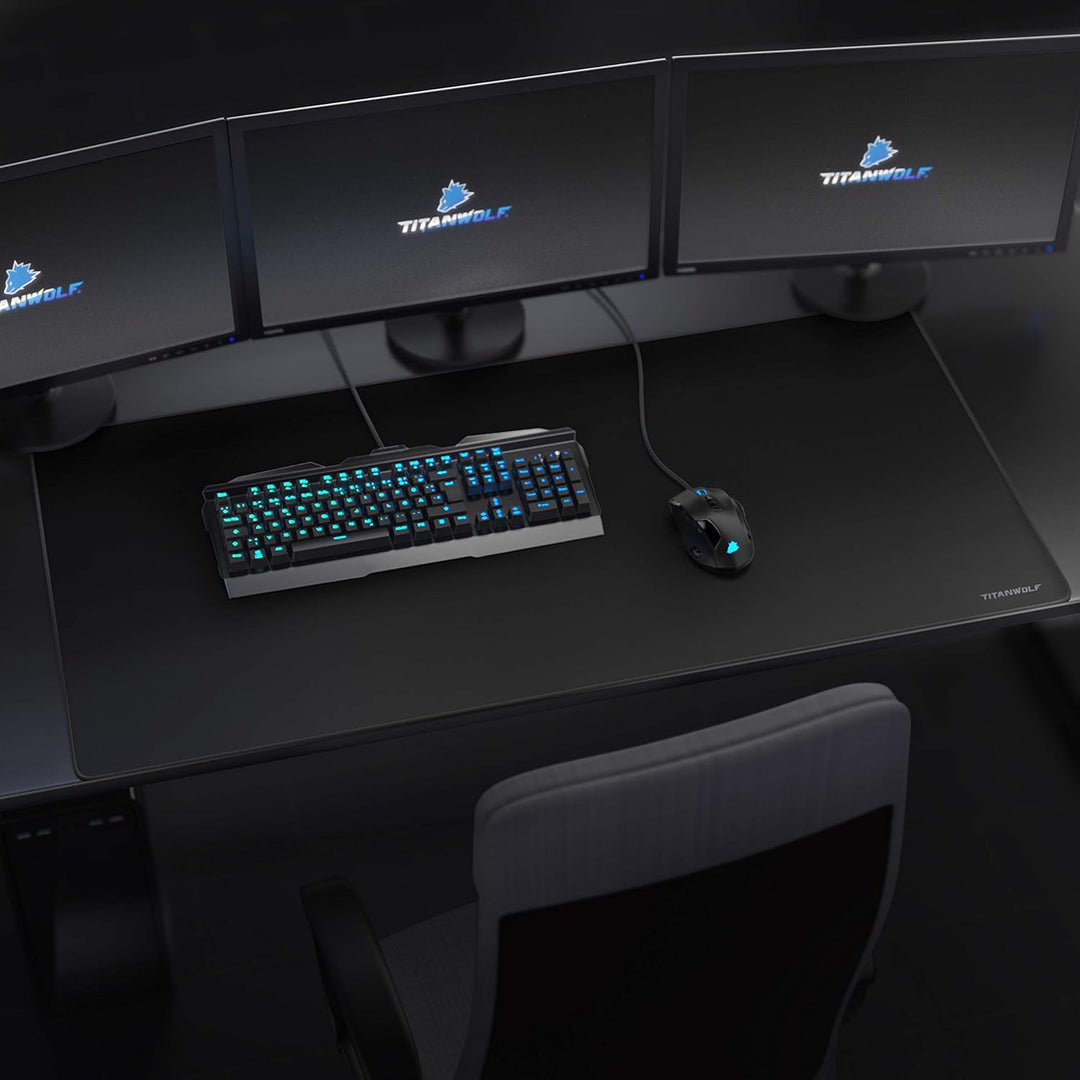 Titanwolf- Übergrösse Mauspad Gaming Titanwolf 1200x600mm XXXL Mousepad gross mit Motiv Tischunterla