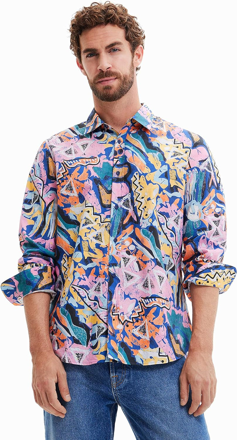 Desigual Herren Shirt S Material Finishes, S Material Finishes