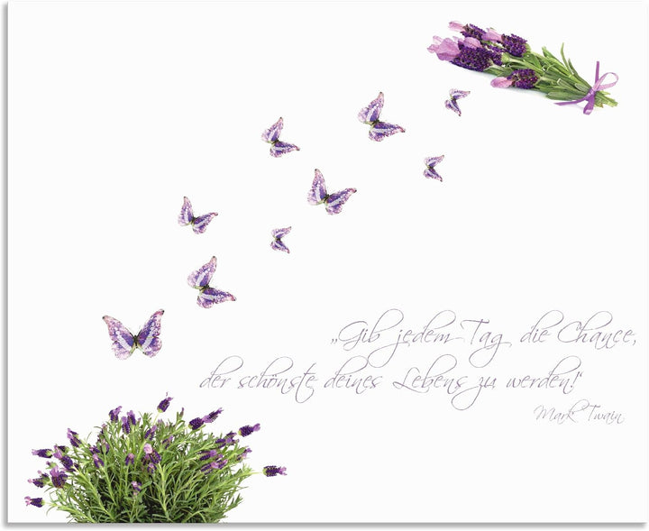 ARTland Spritzschutz Küche aus Alu für Herd Spüle 80x65 cm (BxH) Küchenrückwand mit Motiv Spruch Sch