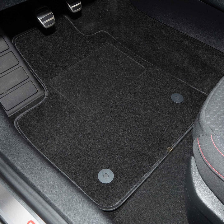 DBS - Autofussmatten - massgeschneidert für 308 - mit Befestigungsclips - Antirutschmatten - 4 Stück