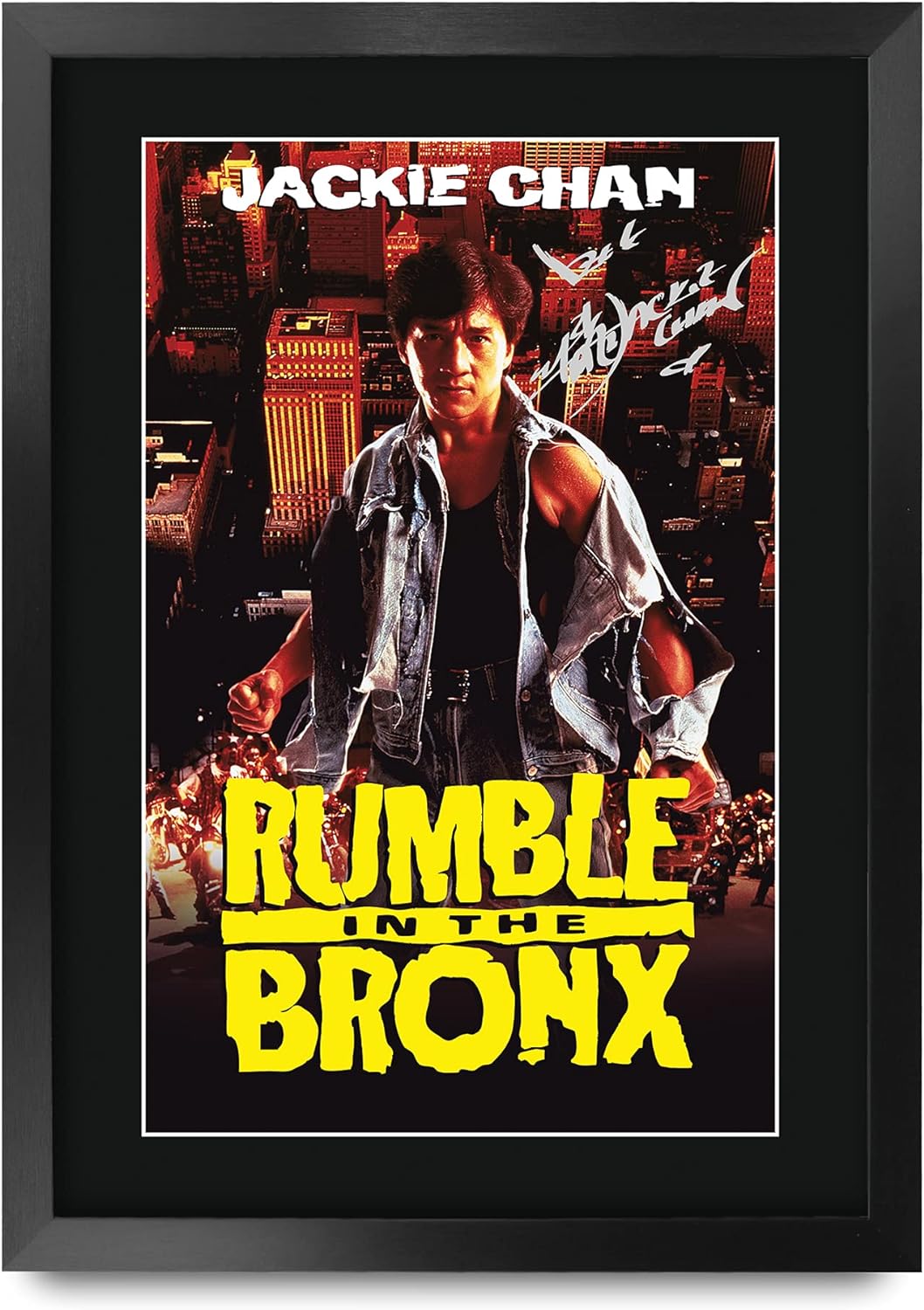 HWC Trading Rumble In The Bronx A3 Gerahmte Signiert Gedruckt Autogramme Bild Druck-Fotoanzeige Gesc