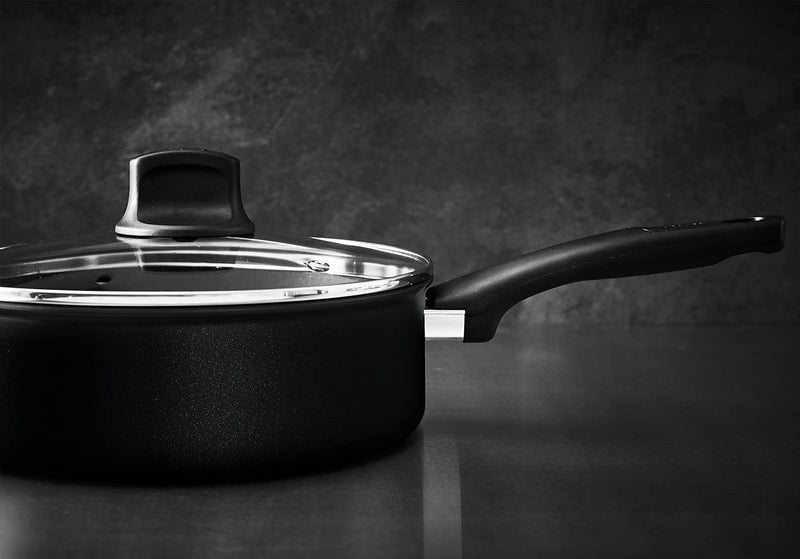 Tefal G28837 Hard Titanium On Schmorpfanne mit Deckel 28 cm | Aluminium | unbedenkliche Antihaftvers