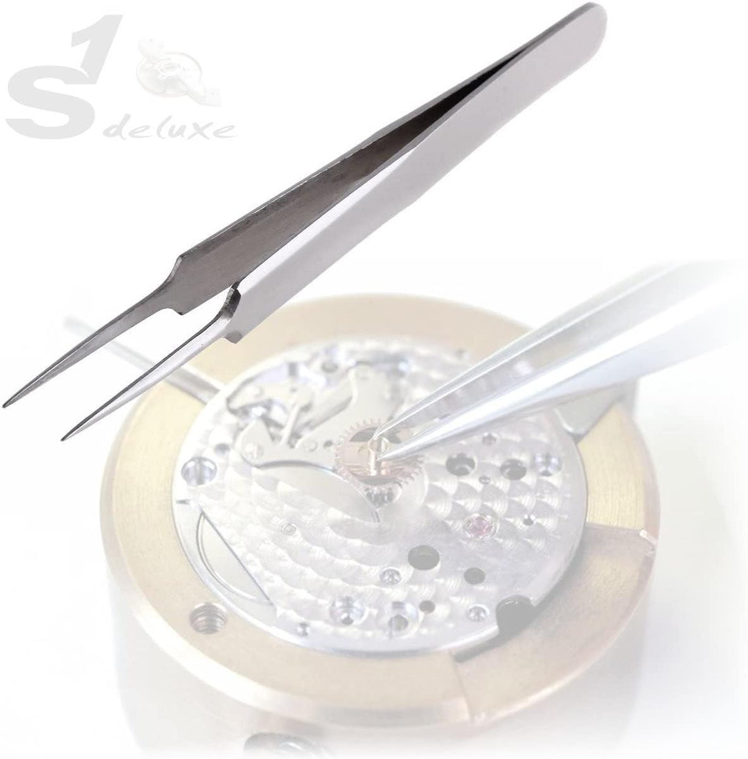 7 SA Pinzetten für die Uhrenreparatur von S1 Deluxe© - Uhrmacherpinzetten - Uhrenwerkzeug
