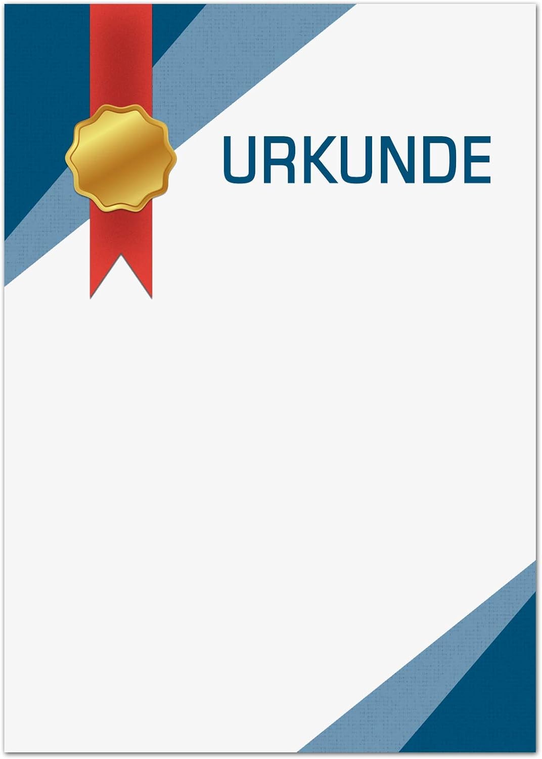 50 Stück Urkunde BAND Urkundenpapier 160g Papier A4 zum selbst bedrucken, 50