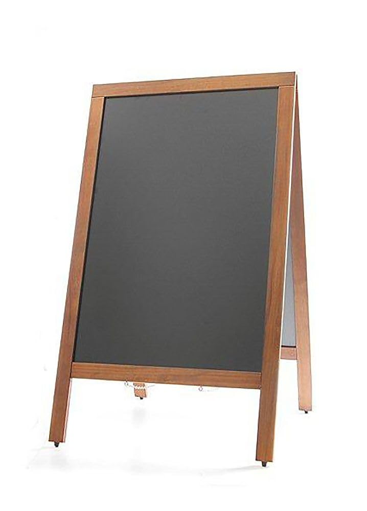 HENDI Kundenstopper Keidetafel, mit Holzrahmen, Plakatständer, 700x600x(H)1200mm, Schwarz, 700x600x(