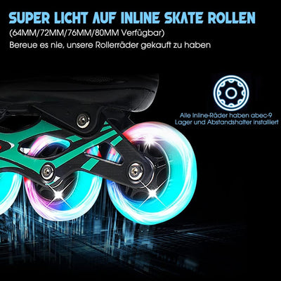 8 Pack Leuchtende Inline Skate Rollen - 64mm 72mm 76mm 80mm led Inliner Skate Räder mit kugellager A