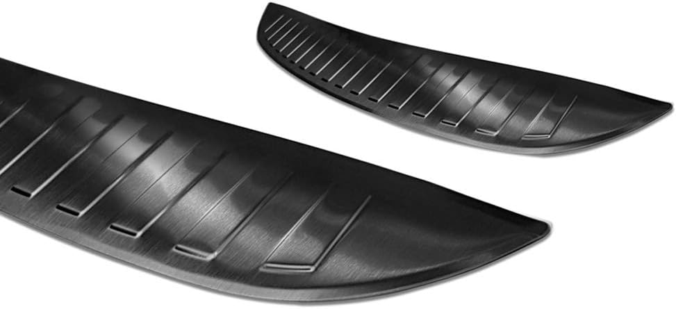 Avisa Schwarz Edelstahl Heckstossstangenschutz kompatibel mit Mazda CX-3 2015- 'Ribs'