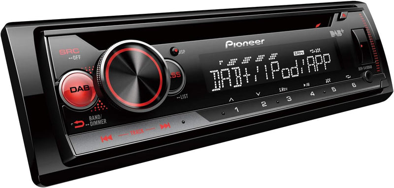 Pioneer DEH-S410DAB-AN, 1-DIN-Autoradio, CD-Tuner mit FM und DAB+, MP3, USB und AUX-Eingang, RGB – B