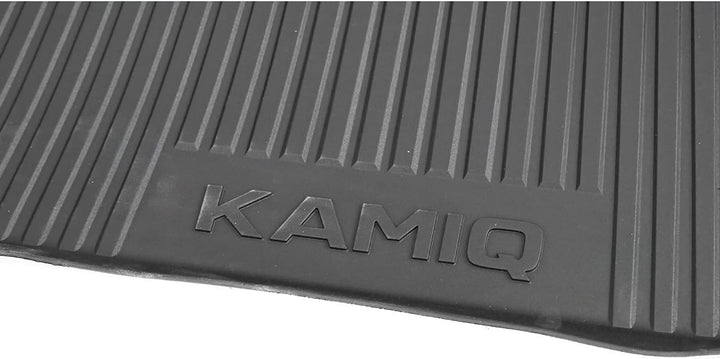 Skoda 658061160 Kofferraumbelag Schutzmatte Kofferraumeinlage Kofferraummatte, mit Kamiq Schriftzug,