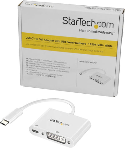 StarTech.com USB-C auf DVI Adapter mit USB Stromversorgung -USB Typ C Adapter - DVI Adapter - 1920 x