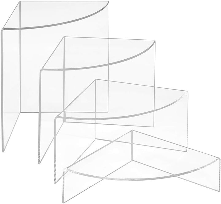 4er Set Dekopodeste in 50, 100, 150 und 200mm Höhe, aus glasklarem Acrylglas/Warenpodest/Warenträger