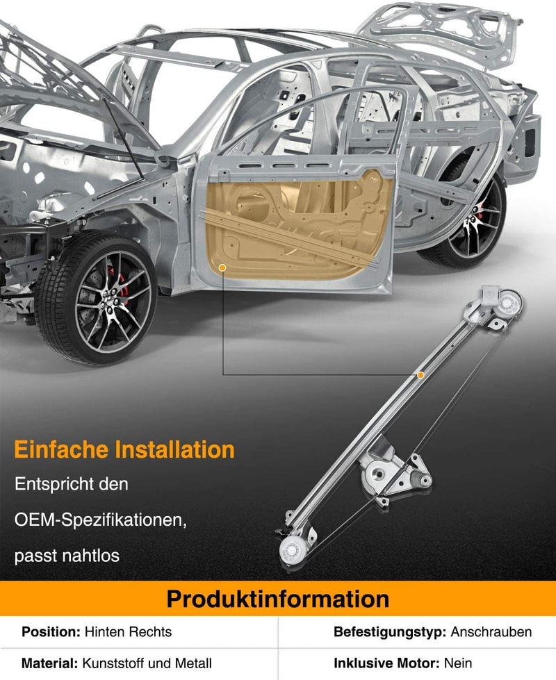 Frankberg Fensterheber Hinten Rechts Kompatibel mit E-Klasse W210 S210 Stufenheck Kombi 1995-2003 21