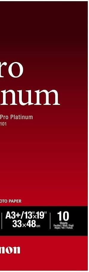 Canon 2768B018 PT-101 Pro Platinum Photopaper A3+ 10 Blatt Pack A3+ 10 Blatt Single, A3+ 10 Blatt Si