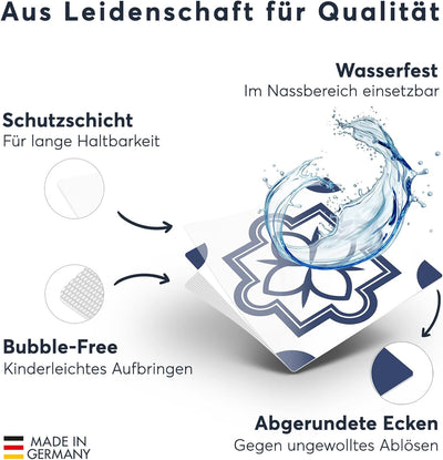 CREATISTO Mosaik Klebefliesen Stickerfliesen Fliesenfolie - Aufkleber Folie für Fliesen I Stickerfli