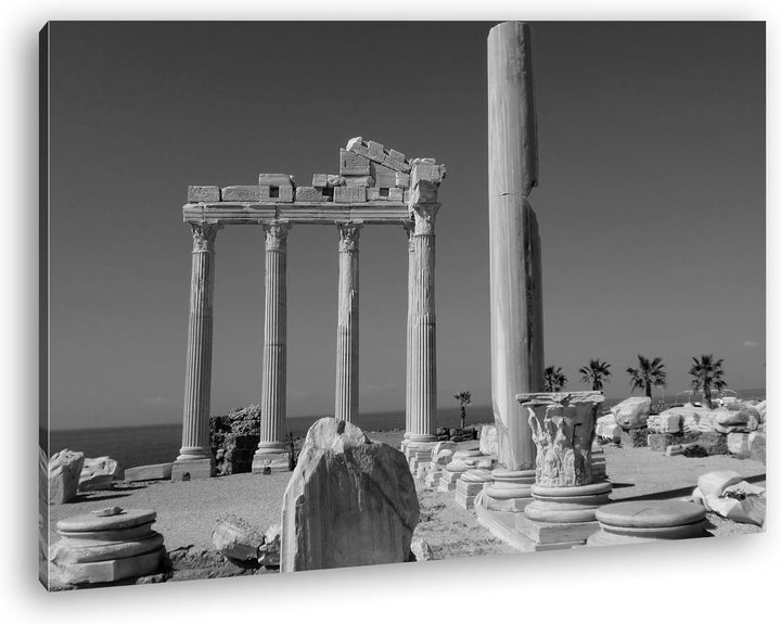 deyoli antikes Tempel Bauwerk in Türkei Effekt: Schwarz/Weiss im Format: 60x40 als Leinwandbild, Mot